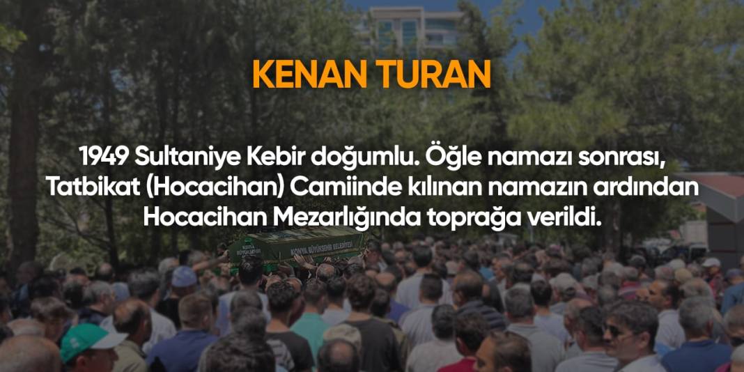 Konya'da bugün vefat edenler | 4 Aralık 2024 7